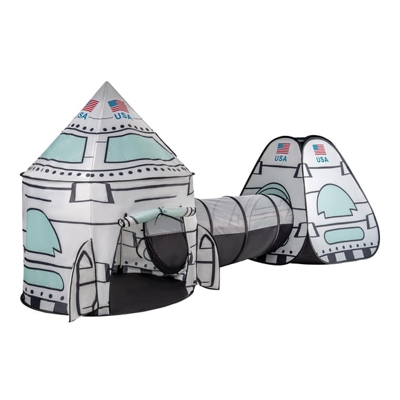 Juega a Tent Lafayette. Cohete blanco estadounidense con túnel para niños
