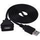 thumbnail image 3 of Cable De Extensión De Montaje Empotrado Para Salpicadero De Coche, USB 2.0 A Macho A USB A Hembra, 1 M, 3 of 5