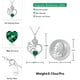 thumbnail image 3 of Collar 925 Sterling Silver Birthstone Rose Flower Heart Pendant 18+2, 3 of 6