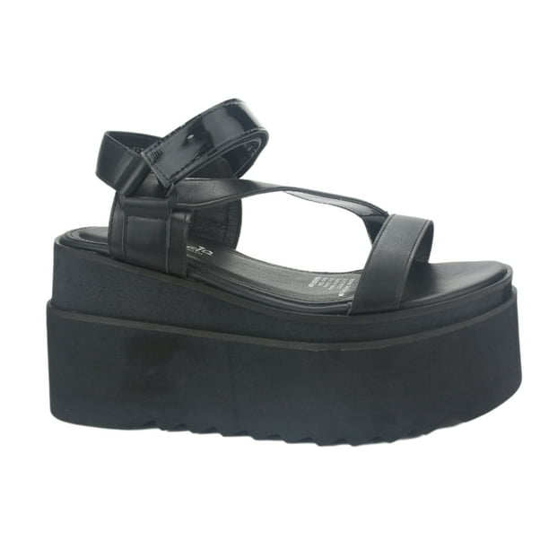 Sandalia Chalada Mujer Vex-6 Negro Plataforma