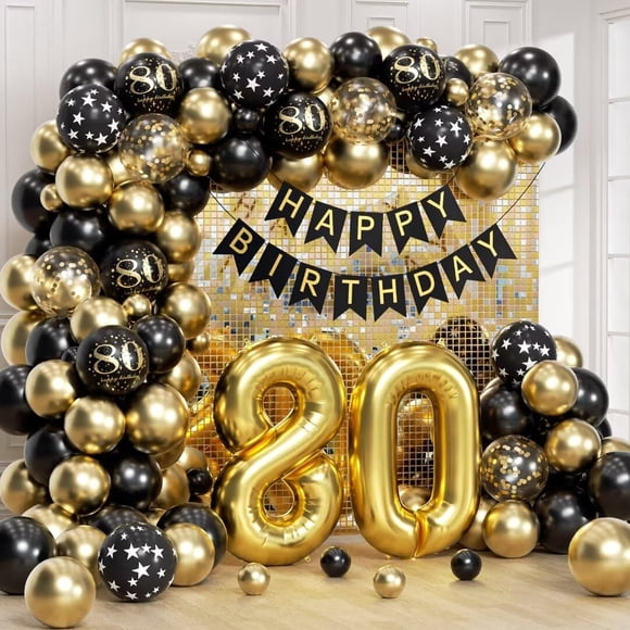 Decoraciones de cumpleaños para hombres/mujeres, 80 cumpleaños de Anjerlfu