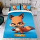 thumbnail image 4 of Zoo Battle Arena Conjunto de sábanas temático, trío de piezas, cómodo y amigable con la piel, diseño único, regalo de decoración para el hogar para familiares, amigos y fans,140cm *210cm, 4 of 6