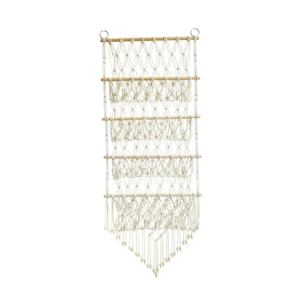 Hamaca de red con animales de peluche, organizador colgante, almacenamiento de juguetes de peluche, macramé colgante para guardería, juguetes de baño Beige