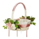 thumbnail image 3 of Cesta De Bodas Con Mango De Suministros De Boda Plantas Verdes Canasta De Flores De Satén Rosa, 3 of 5