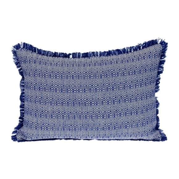 Almohada Zooey Lumbar de la colección Parkland, 14 x 20 pulgadas, rayas azules