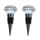 thumbnail image 1 of Tapón decorativo de cristal para botellas de vino y bebidas, fabricado en aleación de zinc y vidrio, reutilizable., 1 of 5