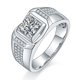 thumbnail image 1 of Anillos de Compromiso de Moissanita para Hombre 1 Uds Color D Claridad VVS1 Anillos de Diamante de Plata Esterlina S925 Alianzas de Boda de Moissanita para Hombre con Certificado, 1 of 9