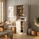 thumbnail image 1 of Mueble De Cocina De Pata Estante Con Vidrio 60x30x183cm Blanco, 1 of 8