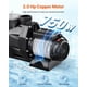 thumbnail image 3 of Bomba para piscina VEVOR In/Abog Suelo, 2 HP, 220 V, autocebante, 135 GPM, 3 of 9