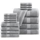 thumbnail image 1 of Juego De Toallas De Baño Luxury Grey Algodón 16 Piezas 600 G M², 1 of 9