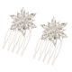 thumbnail image 1 of Peine del pelo nupcial Peinados del pelo de la novia de la boda con la flor de cristal de plata, 1 of 5