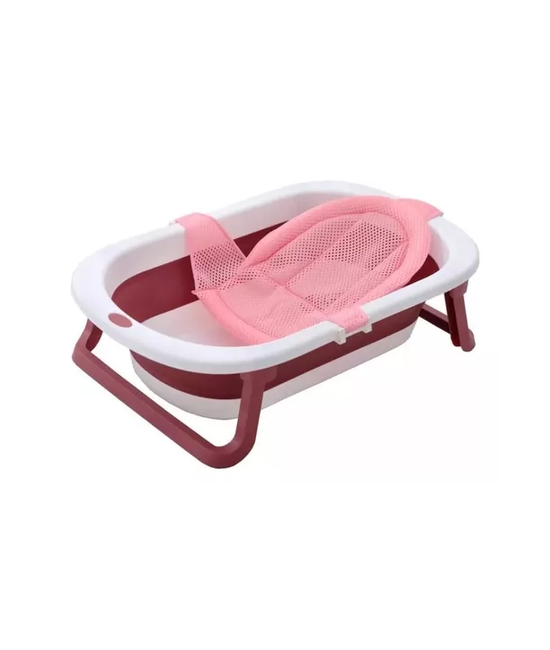 Genérico - Tina Bebé Bañera Plegable Con Malla Reforzada, Rosado