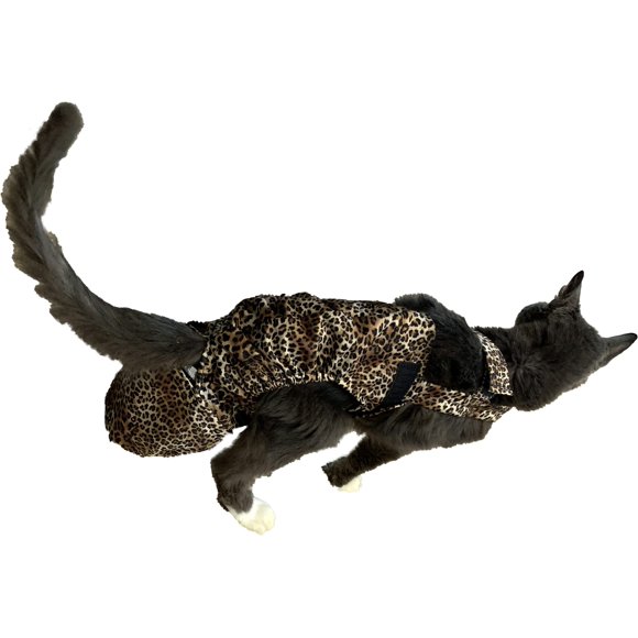 Pañal para gato Crazy K Farm Leopardo ajustable