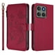 thumbnail image 2 of Funda Cartera Mariposa para [Motorola Edge 60 Pro] con Soporte y Cremallera Rojo, 2 of 6