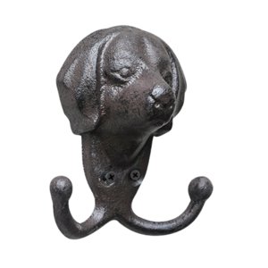 Magideal - Estatuilla De Cabeza De Animal, Ganchos Montados En La Pared, Accesorio Para Colgar Abrigos, Versátil Para Garaje, Jardín, Llaves Rústicas, Colgador D Perro
