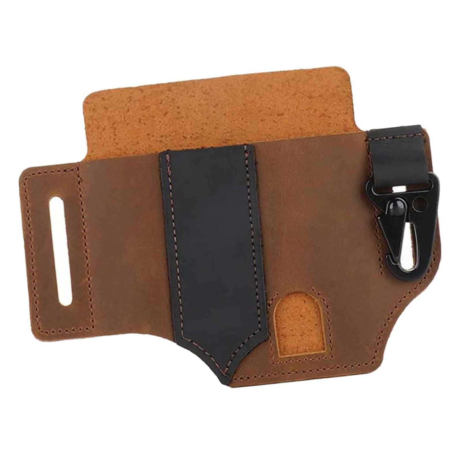 Magideal - Elegante Organizador De Bolsillo Con Llavero, Funda De Cuero, Funda Multiherramienta Para El Trabajo Y Uso Diario, Herramientas, Cinturón, Bolígrafo,