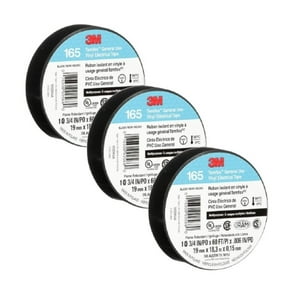 Pack X3 Cinta Eléctrica De Pvc 3M™ Temflex™ 165 Negro
