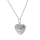 thumbnail image 1 of mujeres de moda en forma de corazón collar colgante, cadena de diamantes, joyas, platino, 1 of 5
