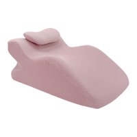 Magideal - Almohada Boca Abajo Almohada Corporal Ergonómica Para Masaje En Casa Cuña De Cama Con Soporte Cervical Espuma Viscoelástica Funda Extraíble Lavable Rosa
