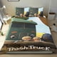 thumbnail image 1 of Camión de Basura Conjunto de sábanas temático, trío de piezas, cómodo y amigable con la piel, diseño único, regalo de decoración para el hogar para familiares, amigos y fans,140cm *210cm, 1 of 6