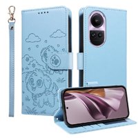 Funda Billetera Foxdock Compatible Con Oppo Reno 10 Pro 5G, Diseño Perrito Tierno, Ranuras Para Tarjetas Y Soporte Plegable