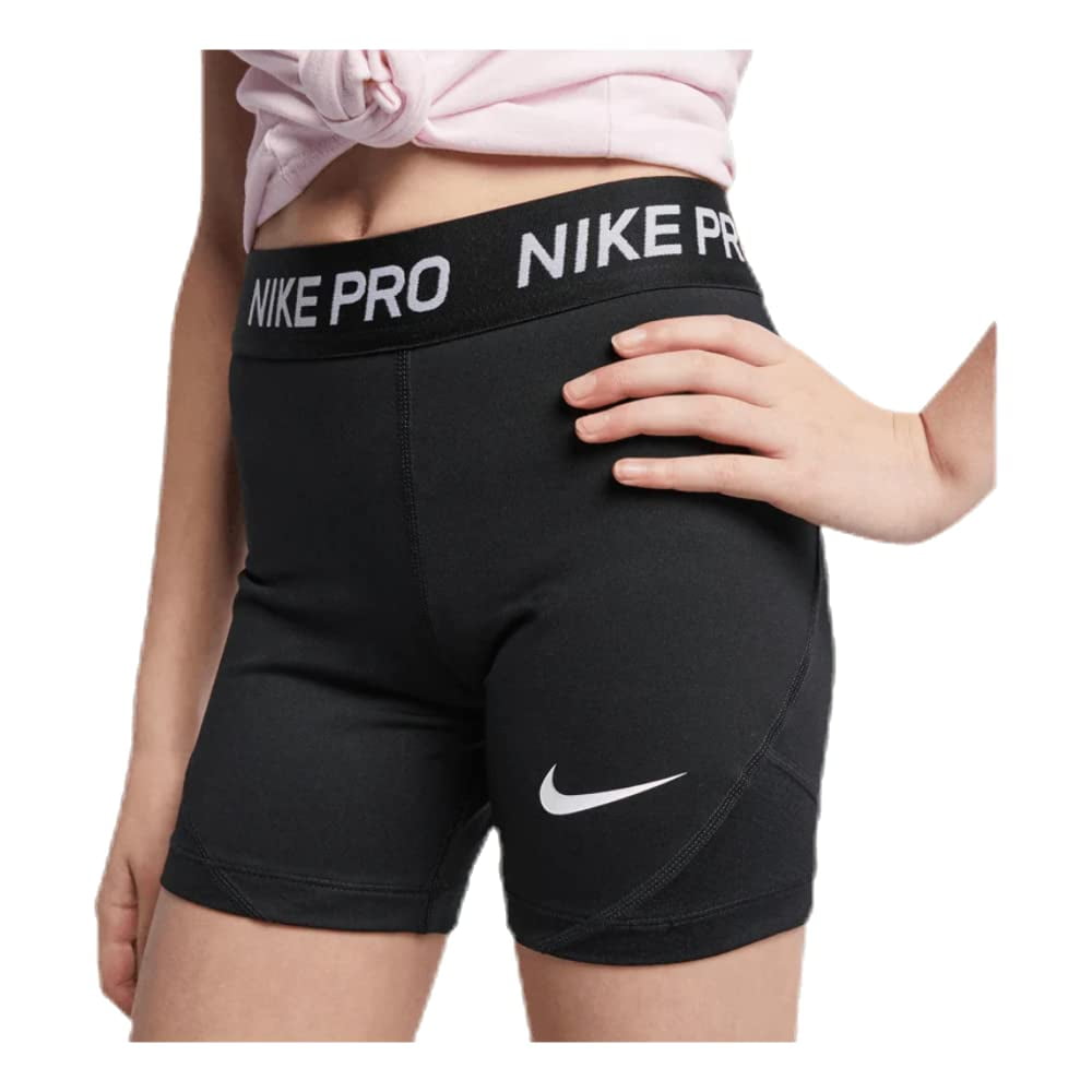 Pantalones Cortos Nike Pro Big Para Niños (niñas) Negros, Talla S