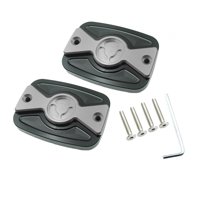 Magideal - Tapa De Depósito De Líquido Para Cilindro De Embrague De Freno Delantero De Motocicleta, 2 Uds., Alto Rendimiento, Reemplazo Directo Para C400X C400Gt Plata