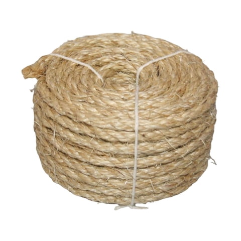 Ioensy - Cuerda De Sisal Retorcida Poste Rascador Para Gatos Hecho A Mano Resistente Cuerda Para Mascotas Cuerda De Cáñamo 6Mm X 30M