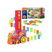 Kylien - Juego De Tren De Dominó Luz Y Sonido Infantil Con 80 Piezas