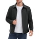 thumbnail image 5 of INSPIRE CHIC Chaqueta Casual Forrada de Color Sólido con Cremallera Completa y Manga Larga para Hombre M Negro, 5 of 6