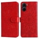 thumbnail image 1 of Funda tipo cartera FOXDOCK para Vivo Y16 4G , diseño girasol en relieve, cuero PU, cierre magnético, soporte y tarjetero, 1 of 5