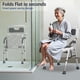 thumbnail image 2 of Silla de ducha plegable Eldcura con brazos, respaldo y altura ajustable, 2 of 6