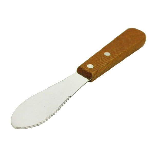 Cuchillo Esparcidor De Mantequilla Con Mango De Madera, Cuchillo Para Mantequilla Para Pastel De Postre Crema