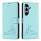 thumbnail image 2 of Funda tipo cartera FOXDOCK para Samsung Galaxy S25 con soporte, ranuras, RFID, diseño de gato, 2 of 5