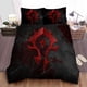 thumbnail image 1 of World Of Warcraft The Red Symbol Quilt Duvet Cover Set Kids Super 3-Piece Bedding Set, 1 of 5