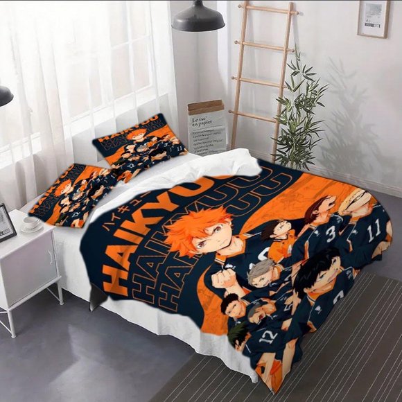 3pcs Haikyuu Poster Duvet Cover Set - Includes a Duvet Cover And Pillowcases Bedding