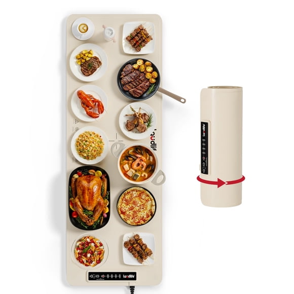 Alfombrilla para calentar alimentos LAUDLIFE XXXL, 40 x 16 pulgadas, calefacción de superficie compl