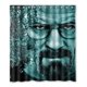 thumbnail image 1 of Cortina de ducha de dibujos animados de Breaking Bad, Heisenberg, Walter, juego de cortina de baño con ganchos, tamaño 66 x 72 pulgadas, 1 of 3