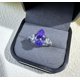 thumbnail image 4 of Anillos de Boda de Plata Esterlina de 4 Quilates Anillo de Diamante Simulado Amarillo/morado con CZ de 4 Puntas Anillo de Compromiso en Forma de Lágrima y Pera Anillo de Promesa Nupcial, 4 of 7