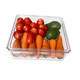 thumbnail image 1 of Contenedor transparente con tapa para nevera organizador para refrigerador o cocina 1 pieza con rejilla de desagüe, 1 of 3