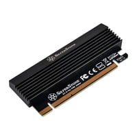 Adaptador Silverstone Technology Slim M.2 M Key Pcie Nvme A Pcie X4 Con Disipador Térmico