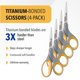 thumbnail image 2 of Tijeras Westcott de 20 cm con recubrimiento de titanio, paquete de 4, 2 of 6