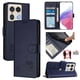 thumbnail image 1 of Funda tipo cartera FOXDOCK para MOTOROLA Edge 50 5G con soporte, ranuras, RFID, diseño de gato, 1 of 5