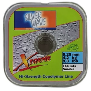 Silver Wave - Nylon De Pesca Transparente Humo 0,25Mm Resist 4,2Kg 100 Mts