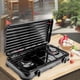 thumbnail image 1 of Cocina Encimera a Gas Licuado 2 Platos Cocinilla Negra, 1 of 6