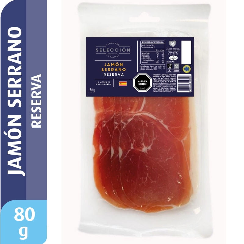 Jamón Serrano Reserva 80 g Selección
