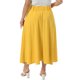 thumbnail image 4 of Falda de mujer talla grande Agnes Orinda con nudo, cintura alta, vuelo, línea A, midi con bolsillos 2X amarillo, 4 of 8