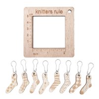 Magideal - Marcadores De Punto De Anillo, Marcador De Ganchillo, Extraíble, Suave, Multifunción, Diy, Marcador Tejido, Hebilla, Regla De Calibre Para Tejer Para B