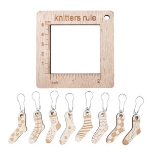 Magideal - Marcadores De Punto De Anillo, Marcador De Ganchillo, Extraíble, Suave, Multifunción, Diy, Marcador Tejido, Hebilla, Regla De Calibre Para Tejer Para B