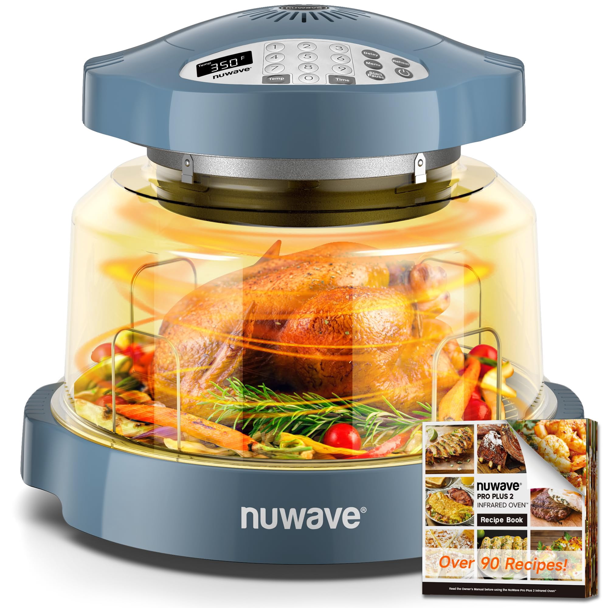 Horno Air Fryer Nuwave Pro Plus 2, Encimera Infrarroja, Azul